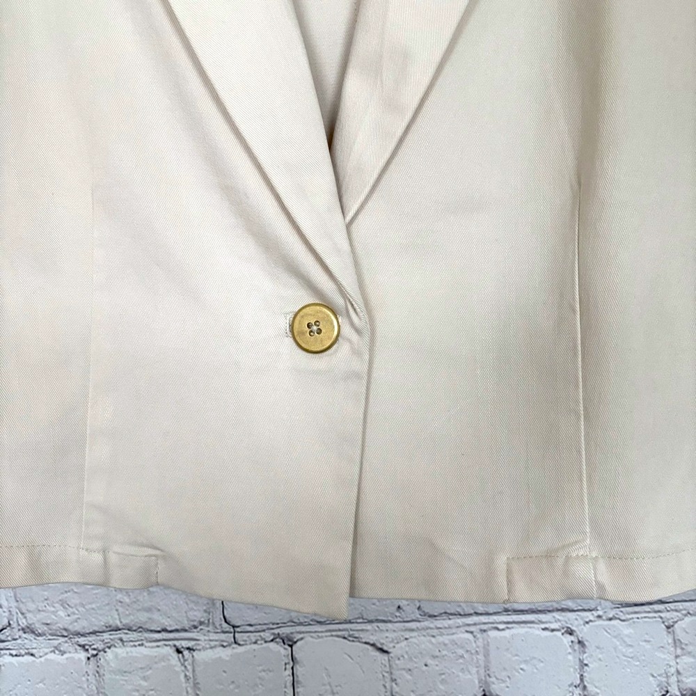 SPLENDID x Rachelove Cream Cropped Boxy Single Button Blazer--NWT--XL - Picture 4 of 15